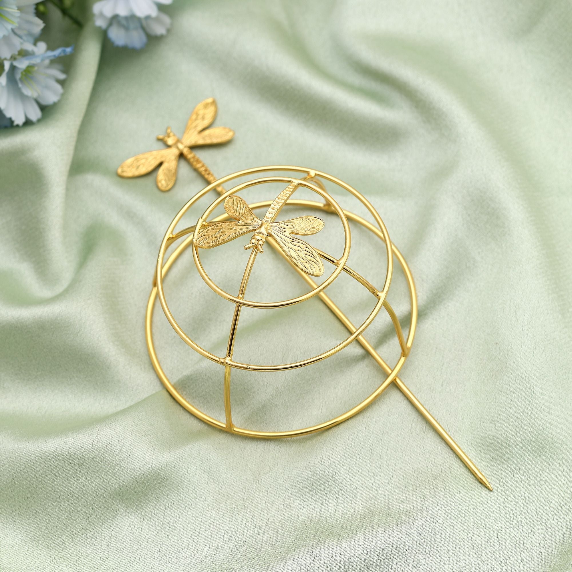 Gold Color Hair Pin Featuring Intricate Detailing Perfect For Weddings And Cultural Celebrations