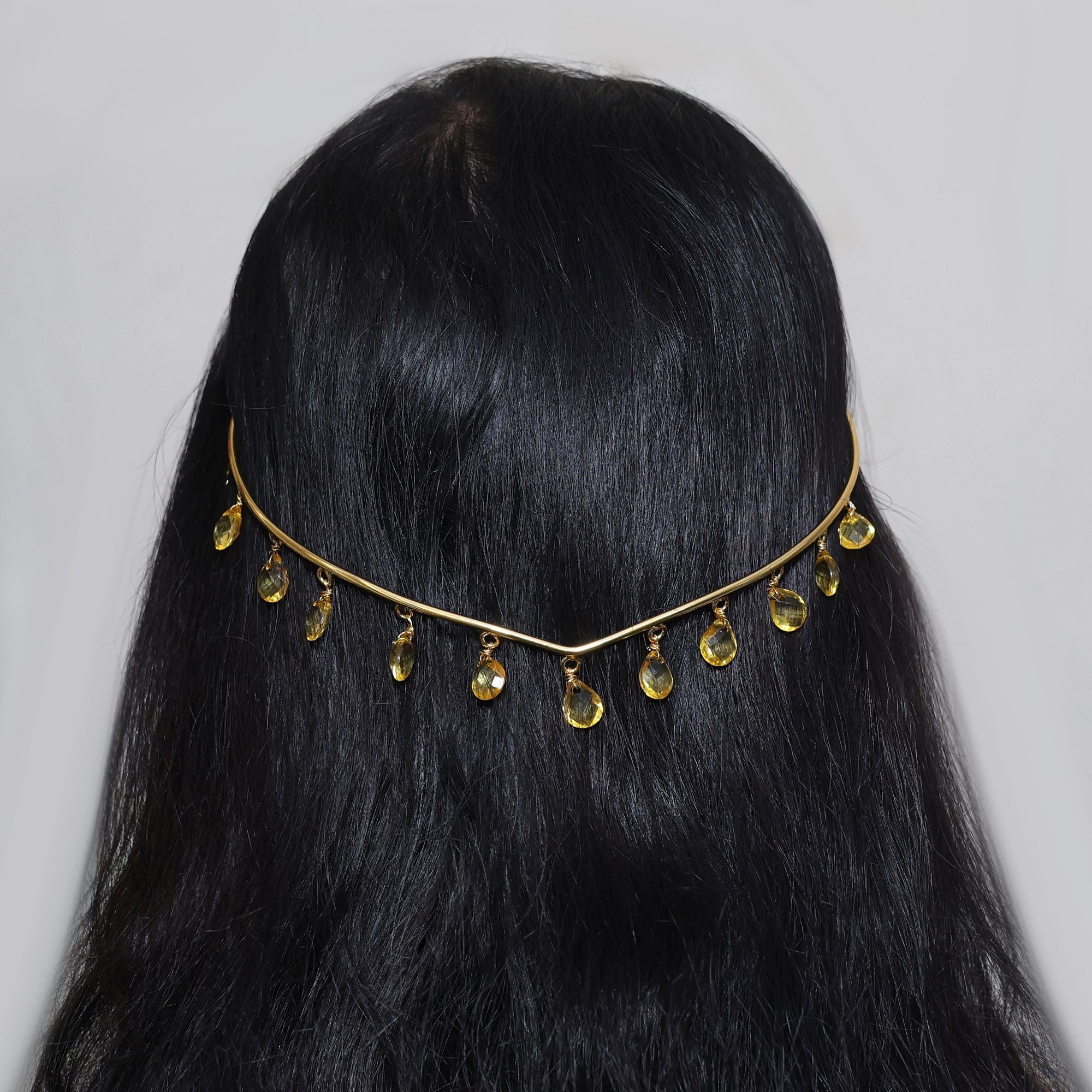 Gold Color Hair Crown (Tiara) (FNHRP116GLD)