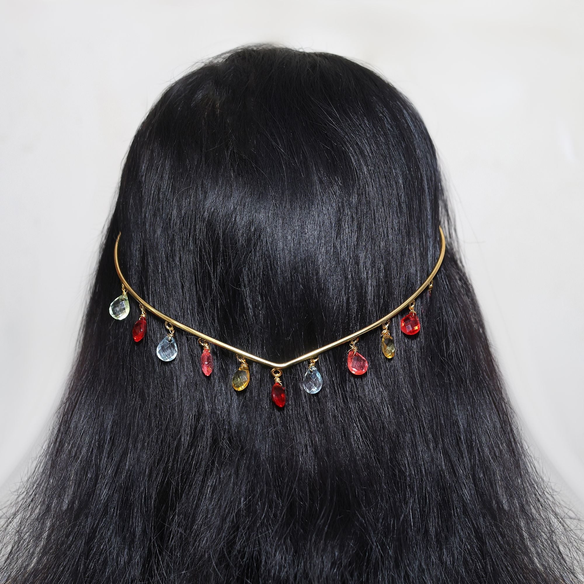 Multi Color Hair Crown (Tiara) (FNHRP116MLT)