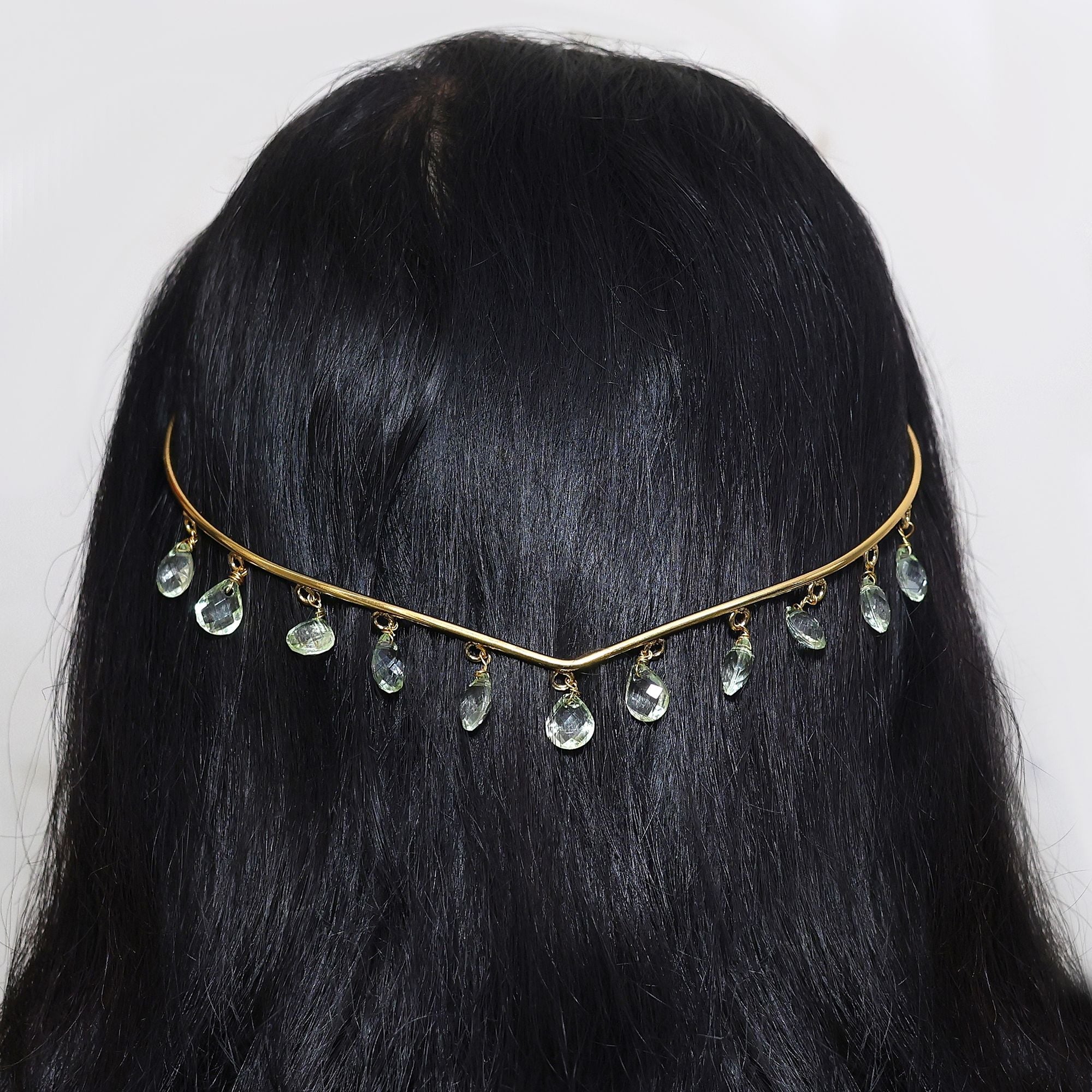 Pista Green Color Hair Crown (Tiara) (FNHRP116PG)