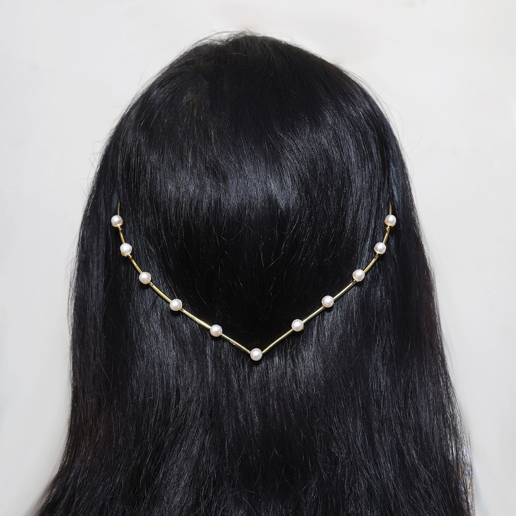 White Color Hair Crown (Tiara) (FNHRP117WHT)