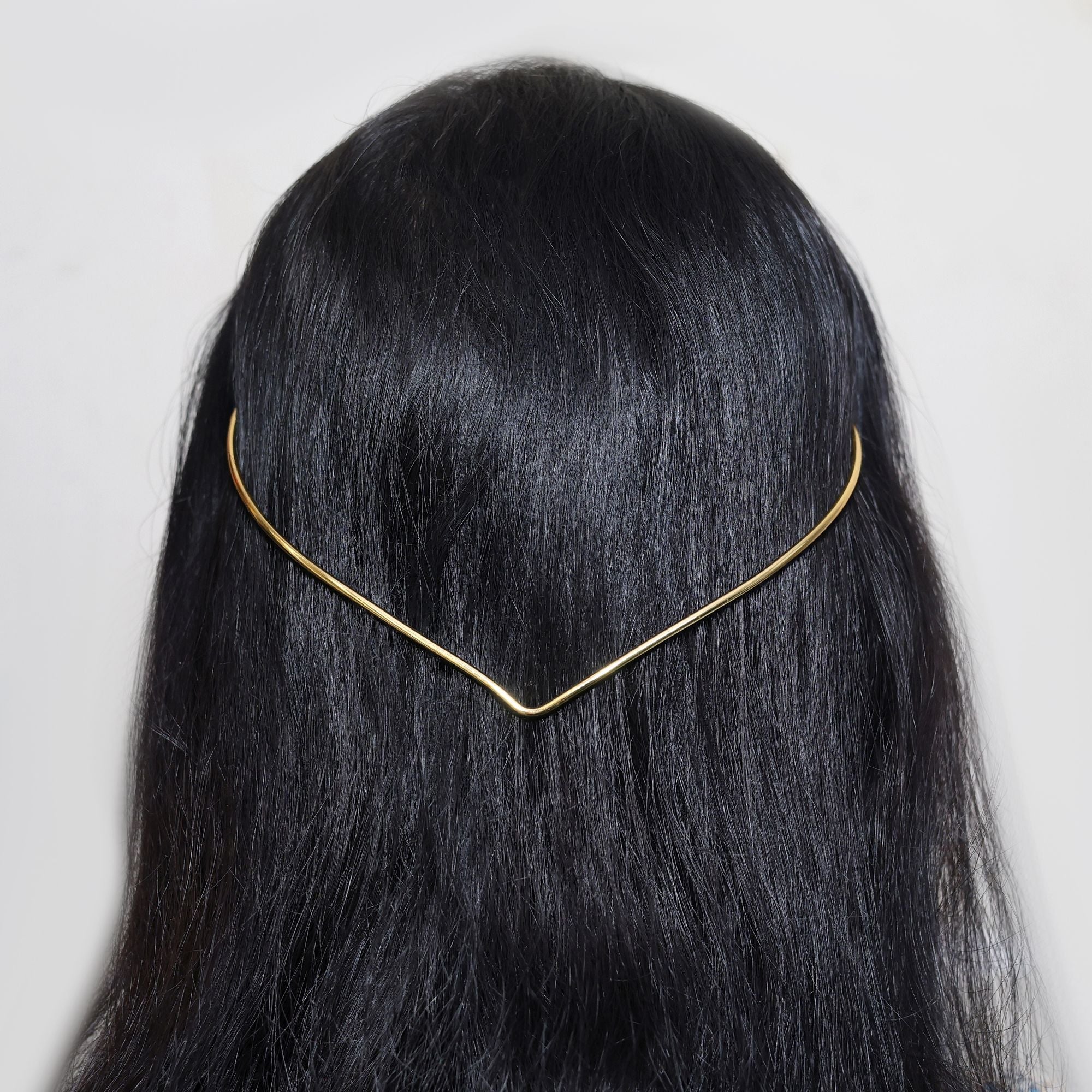 Gold Color Hair Crown (Tiara) (FNHRP119GLD)