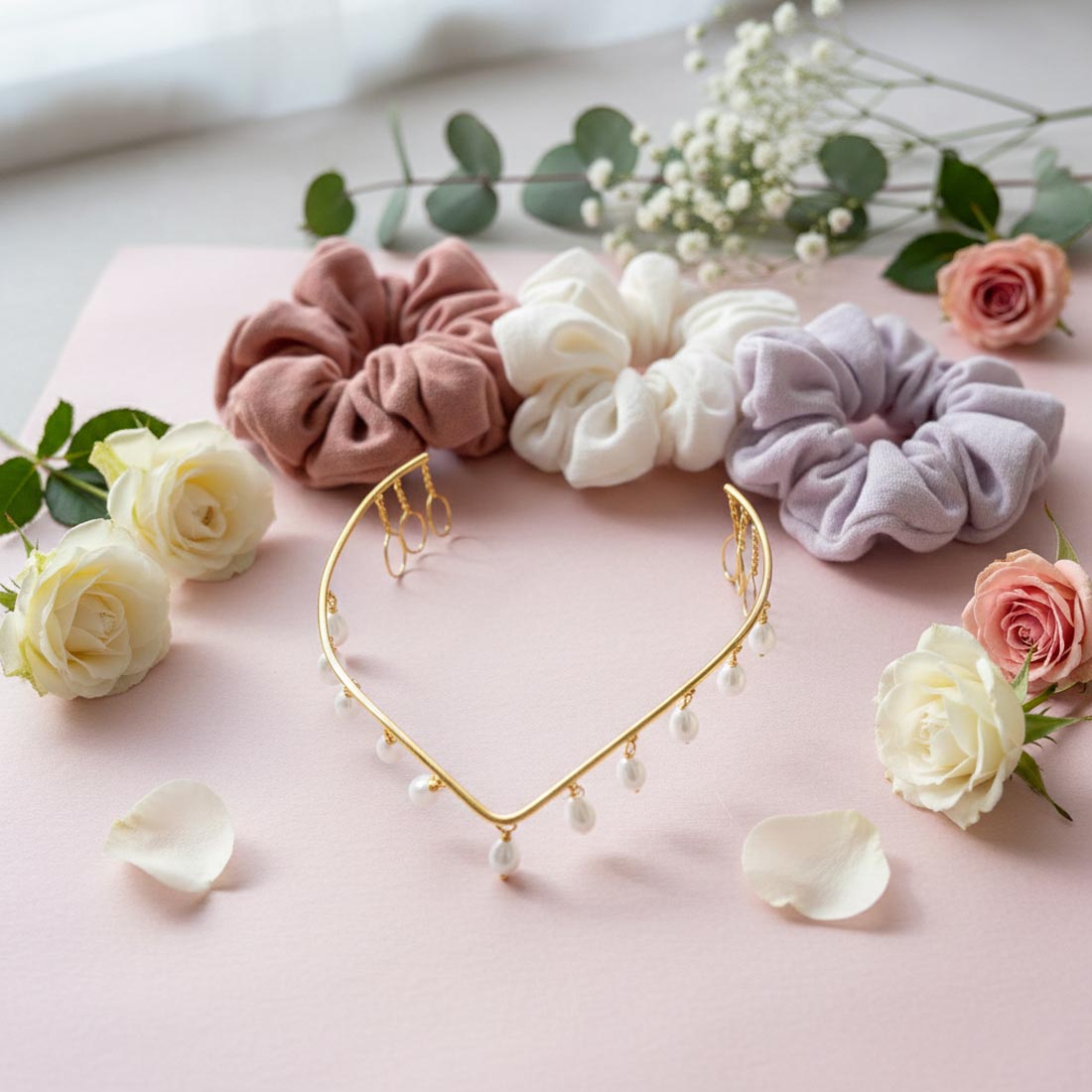 White Color Bridal Hair Crown