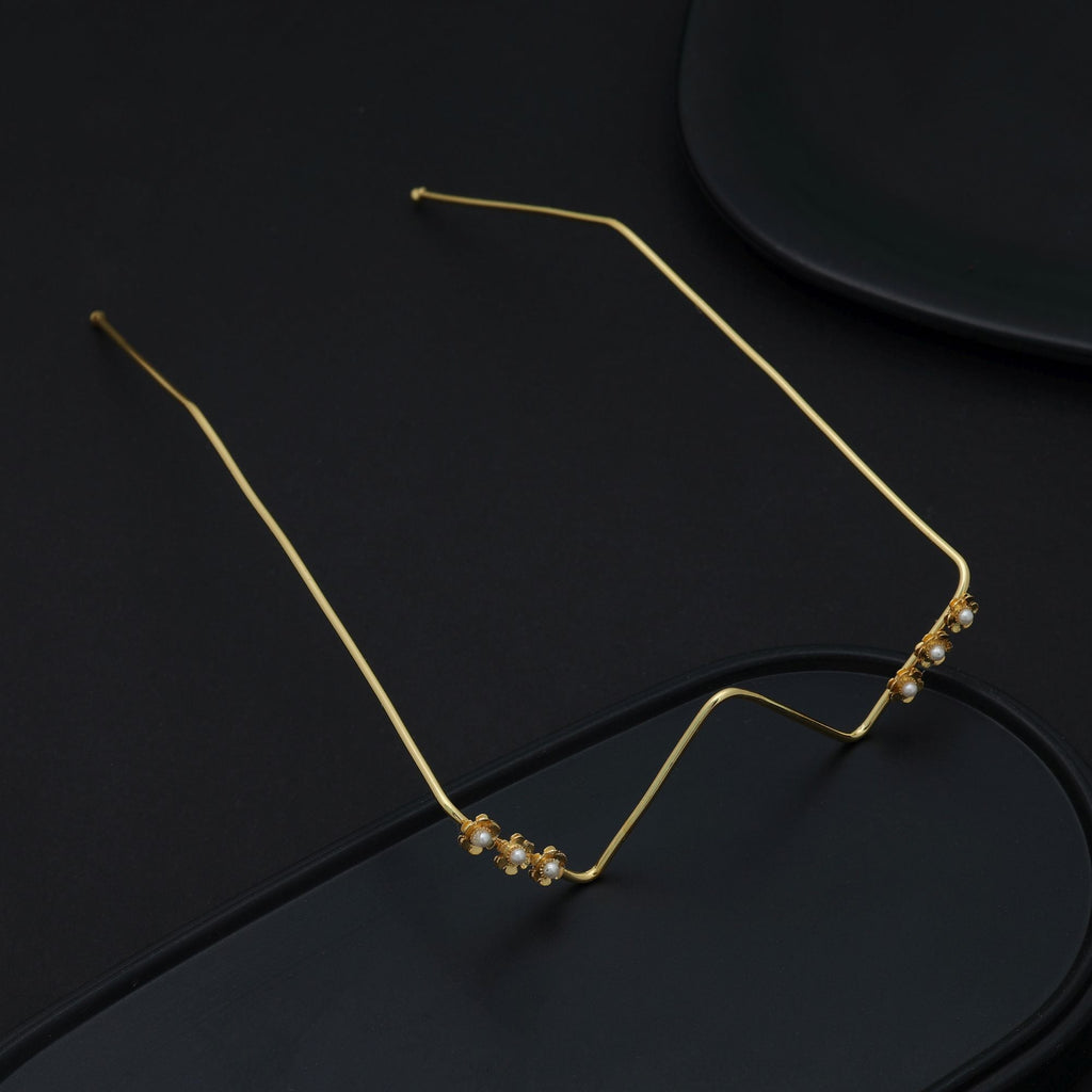 Gold Color No Lens Fashion Glasses Trendy Retro Fashion Frame