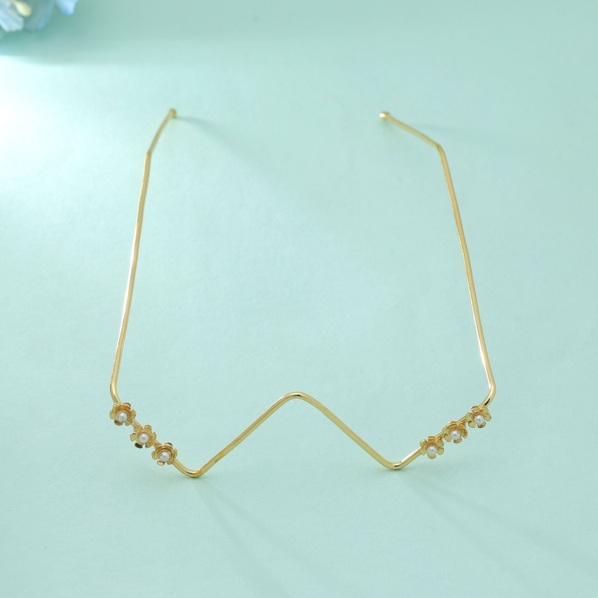 Gold Color No Lens Fashion Glasses Trendy Retro Fashion Frame