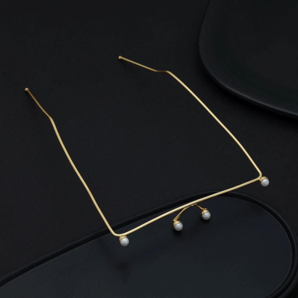 Gold Color No Lens Fashion Glasses Stylish Vintage Frame