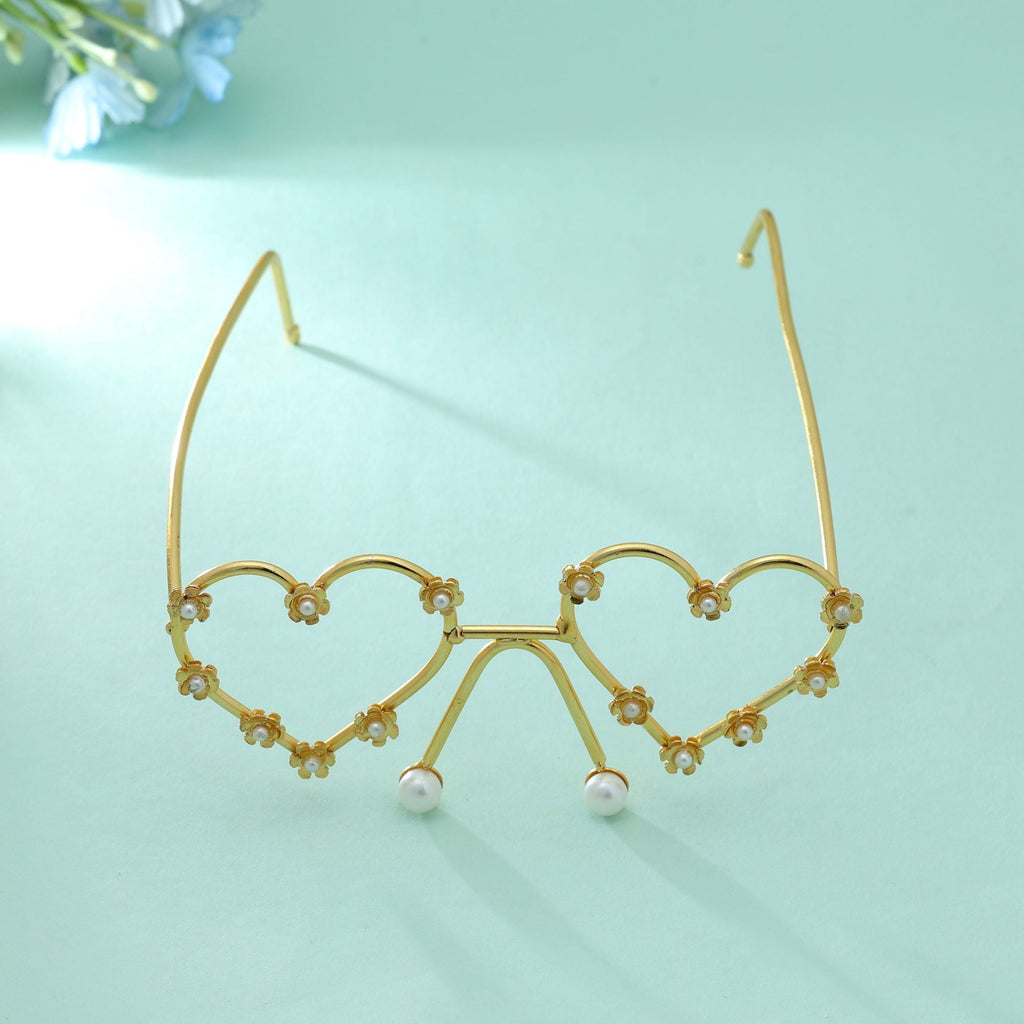 Gold Color No Lens Fashion Glasses Celebrity Inspired Fashion Frame