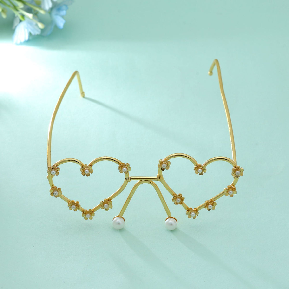 Gold Color No Lens Fashion Glasses Celebrity Inspired Fashion Frame