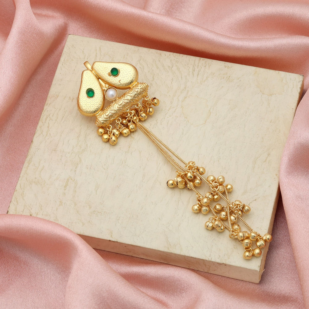 Green Color Hair Pin Elegant Festive Hair Jewelry