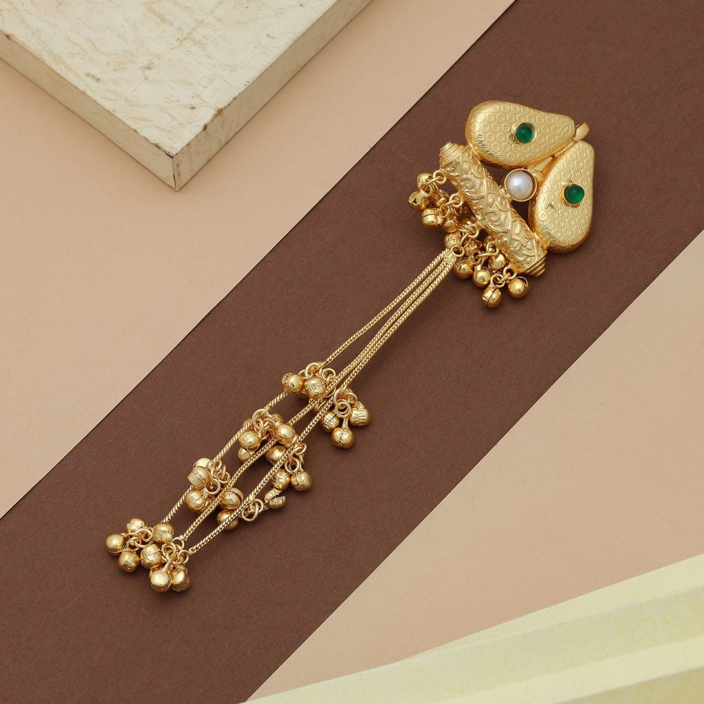 Green Color Hair Pin Elegant Festive Hair Jewelry