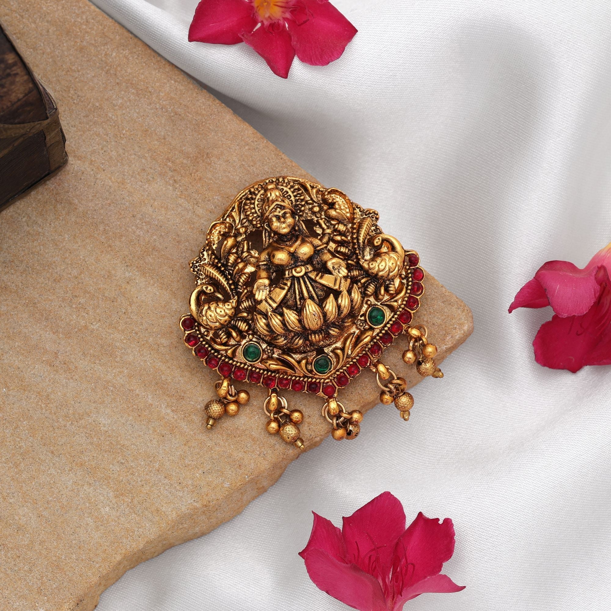 Stylish Rani & Green Temple Hair Barrette
