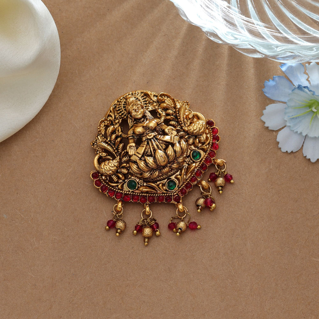 Graceful Rani & Green Temple Hair Barrette