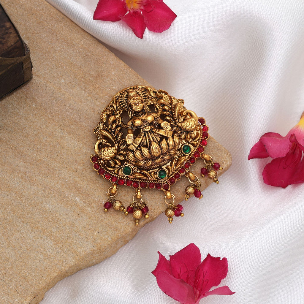 Graceful Rani & Green Temple Hair Barrette