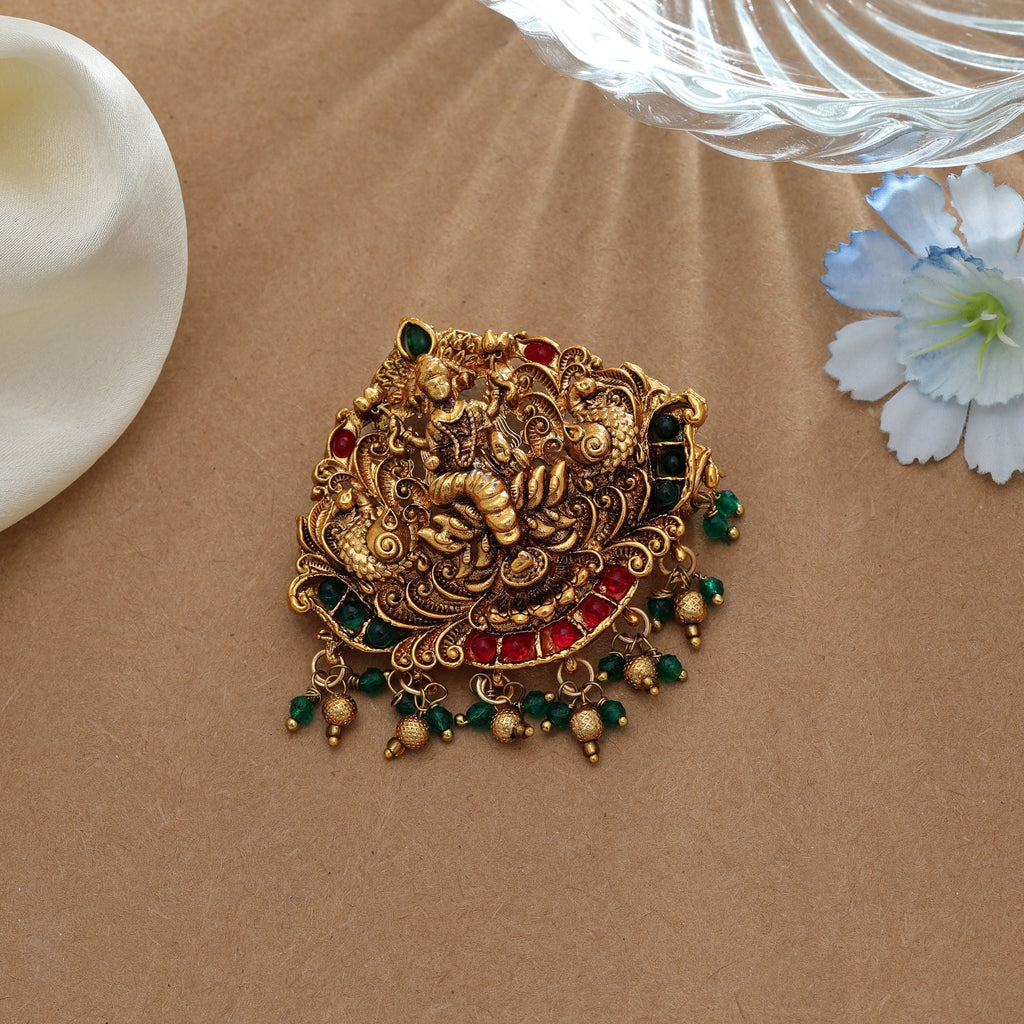 Classic Rani & Green Temple Hair Barrette