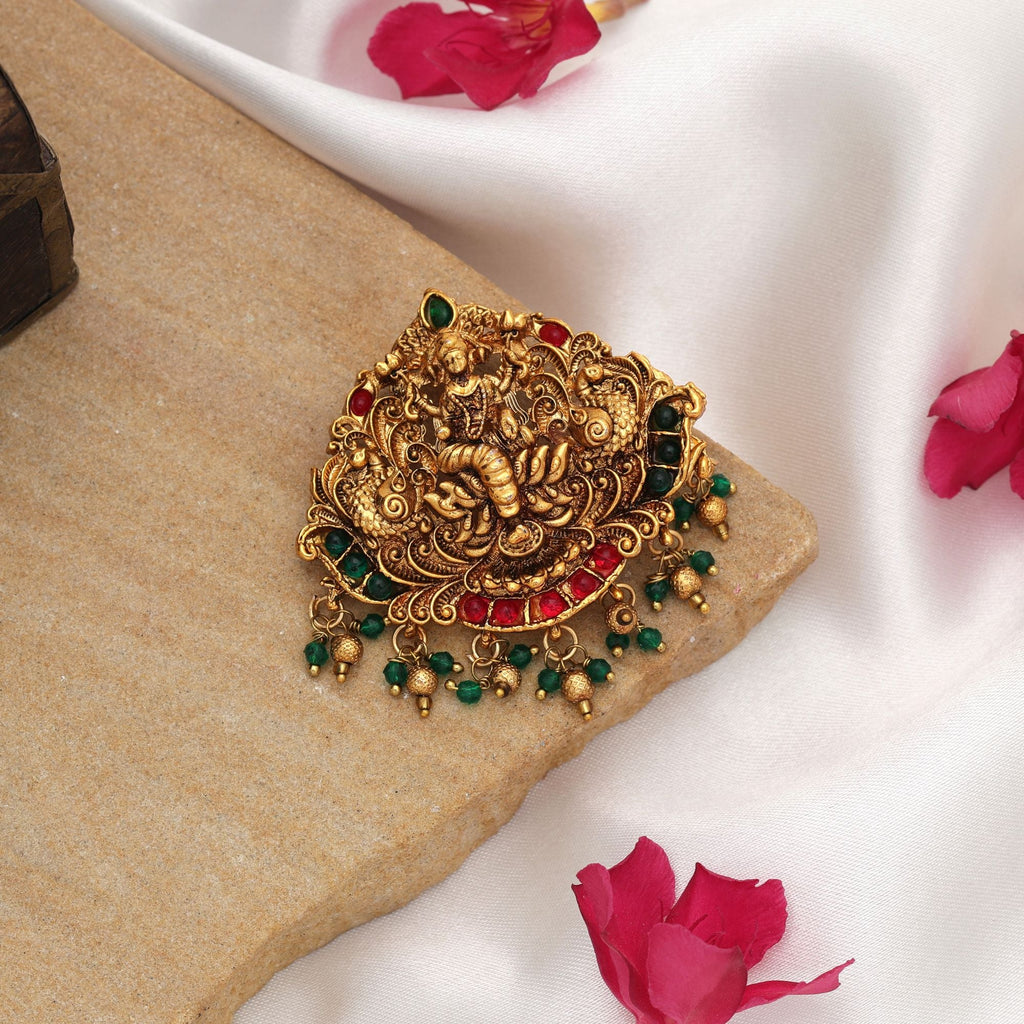 Classic Rani & Green Temple Hair Barrette