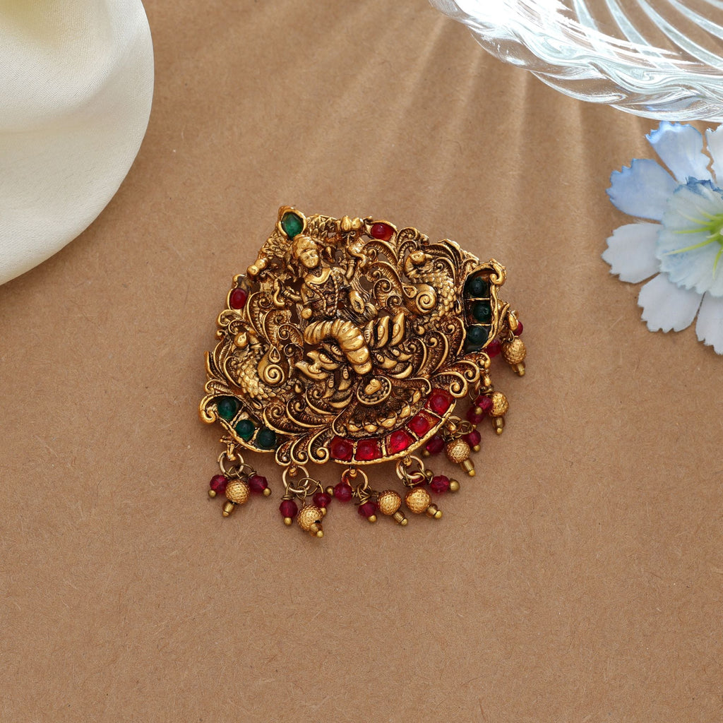 Royal Rani & Green Temple Hair Barrette