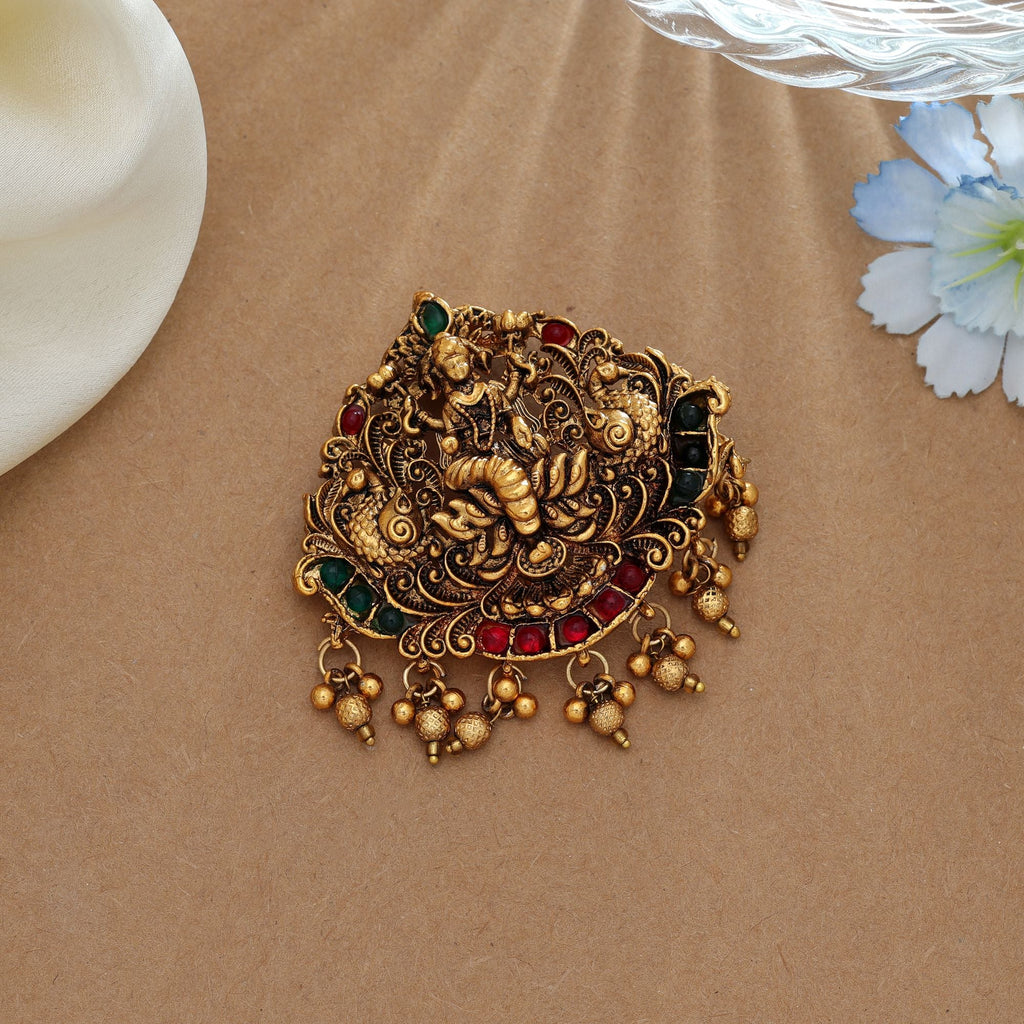Graceful Rani & Green Temple Hair Barrette