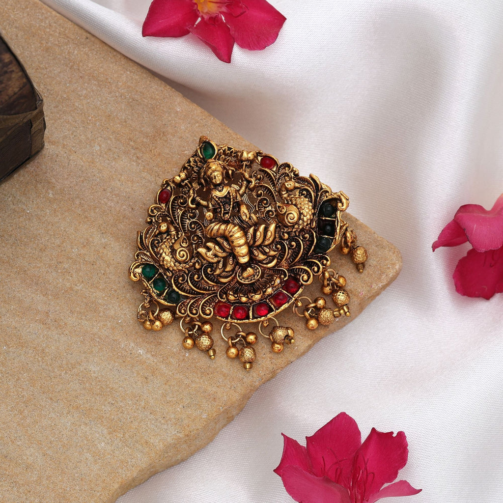 Graceful Rani & Green Temple Hair Barrette