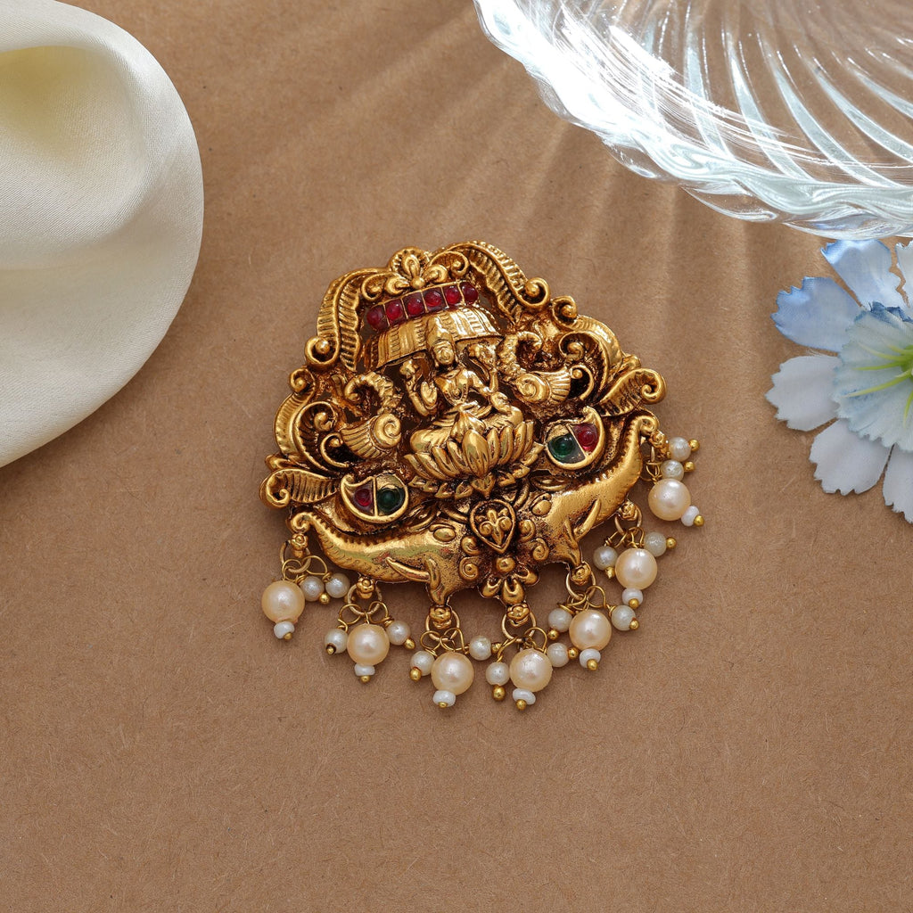 Elegant Rani & Green Temple Hair Barrette