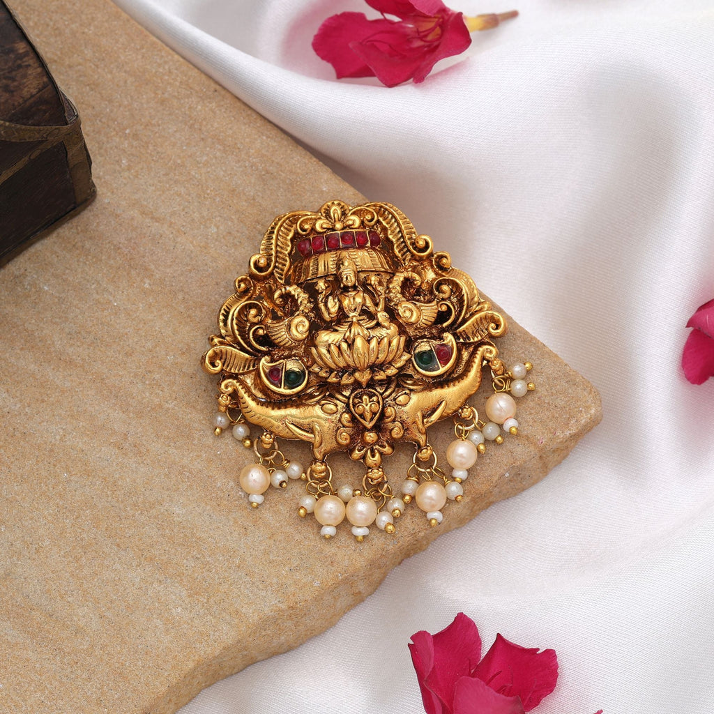 Elegant Rani & Green Temple Hair Barrette