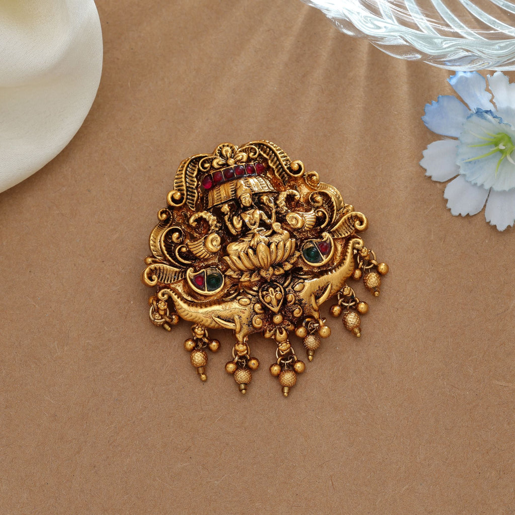 Premium Rani & Green Temple Hair Barrette