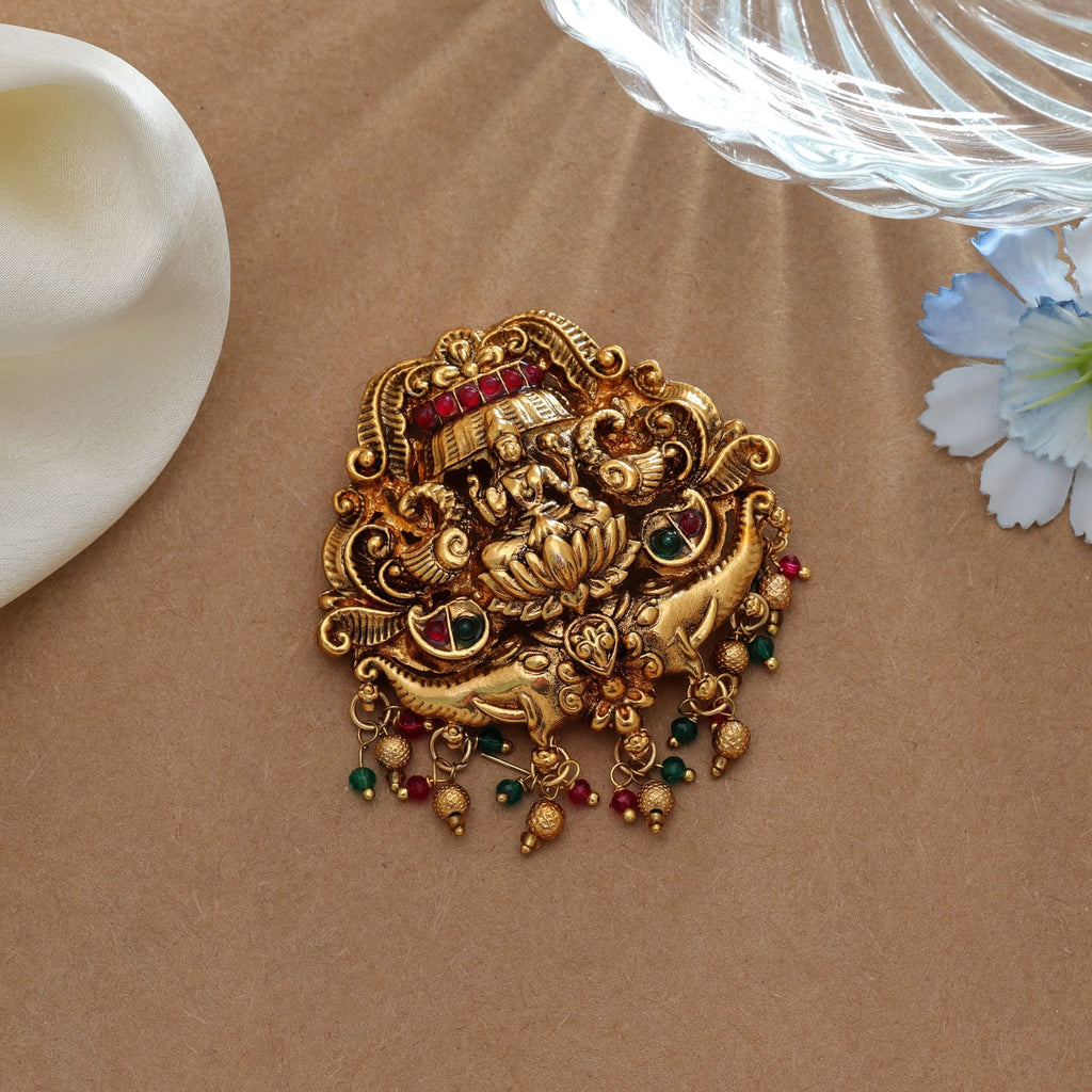 Designer Rani & Green Temple Hair Barrette