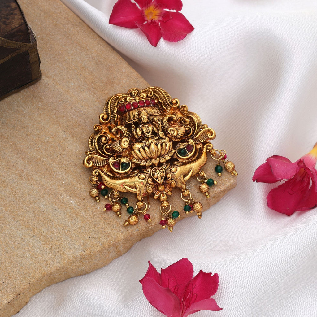 Designer Rani & Green Temple Hair Barrette
