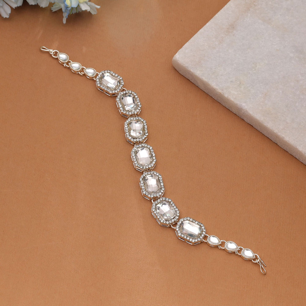 White Color Mathapatti Bridal Festive Jewelry Design