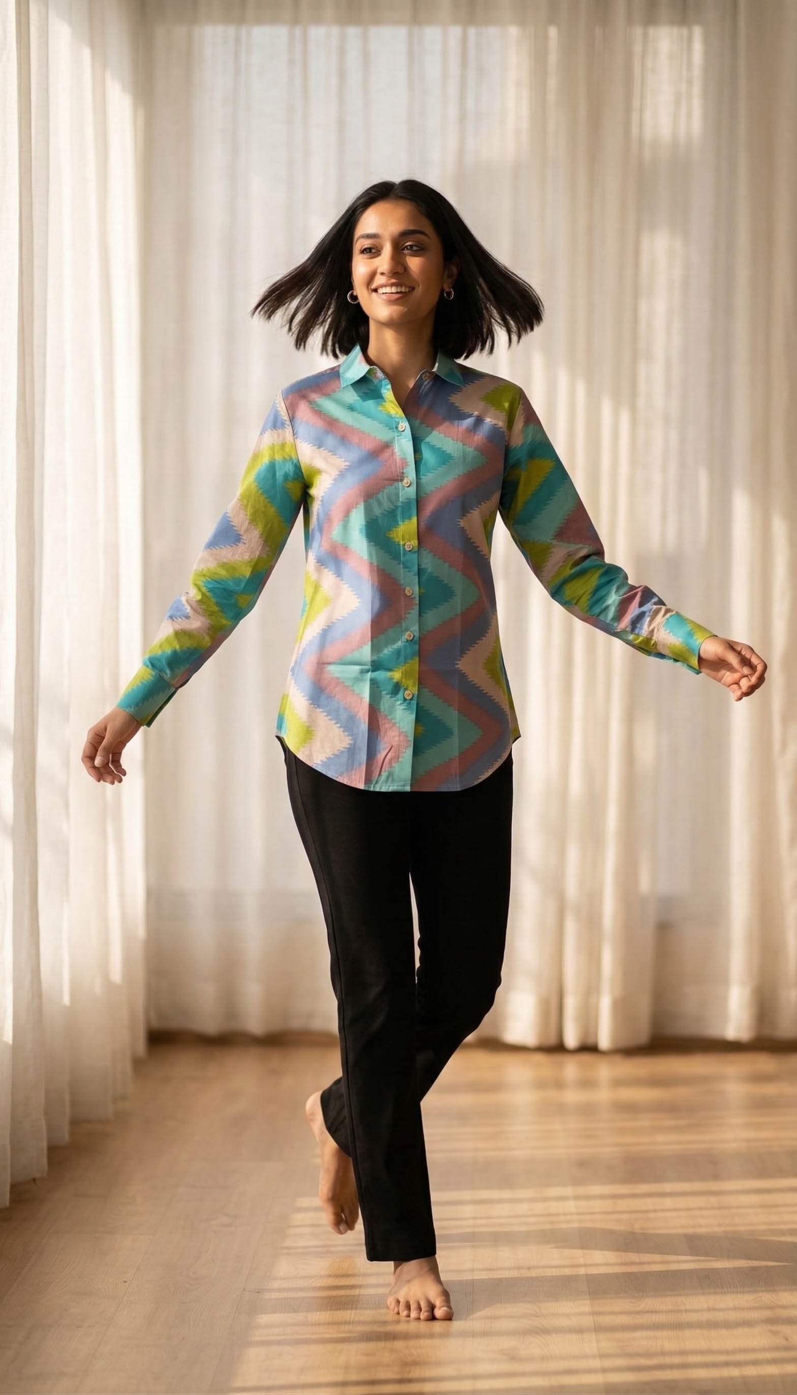 Multi Color Women Cotton Shirts