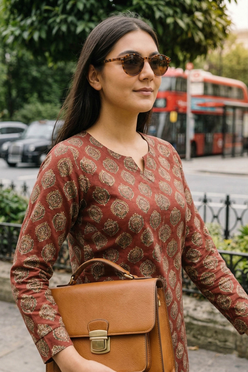 Maroon Color Full Sleeves Shot Kurti