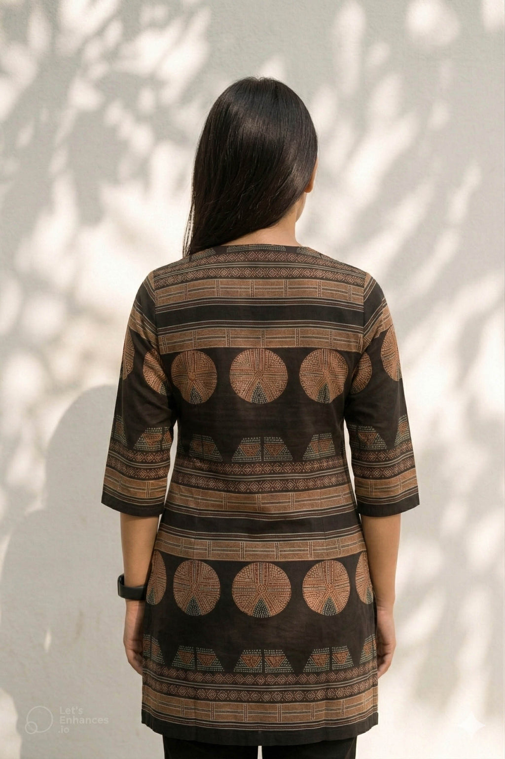 Black Color Printed Traditional Co-Ord Set