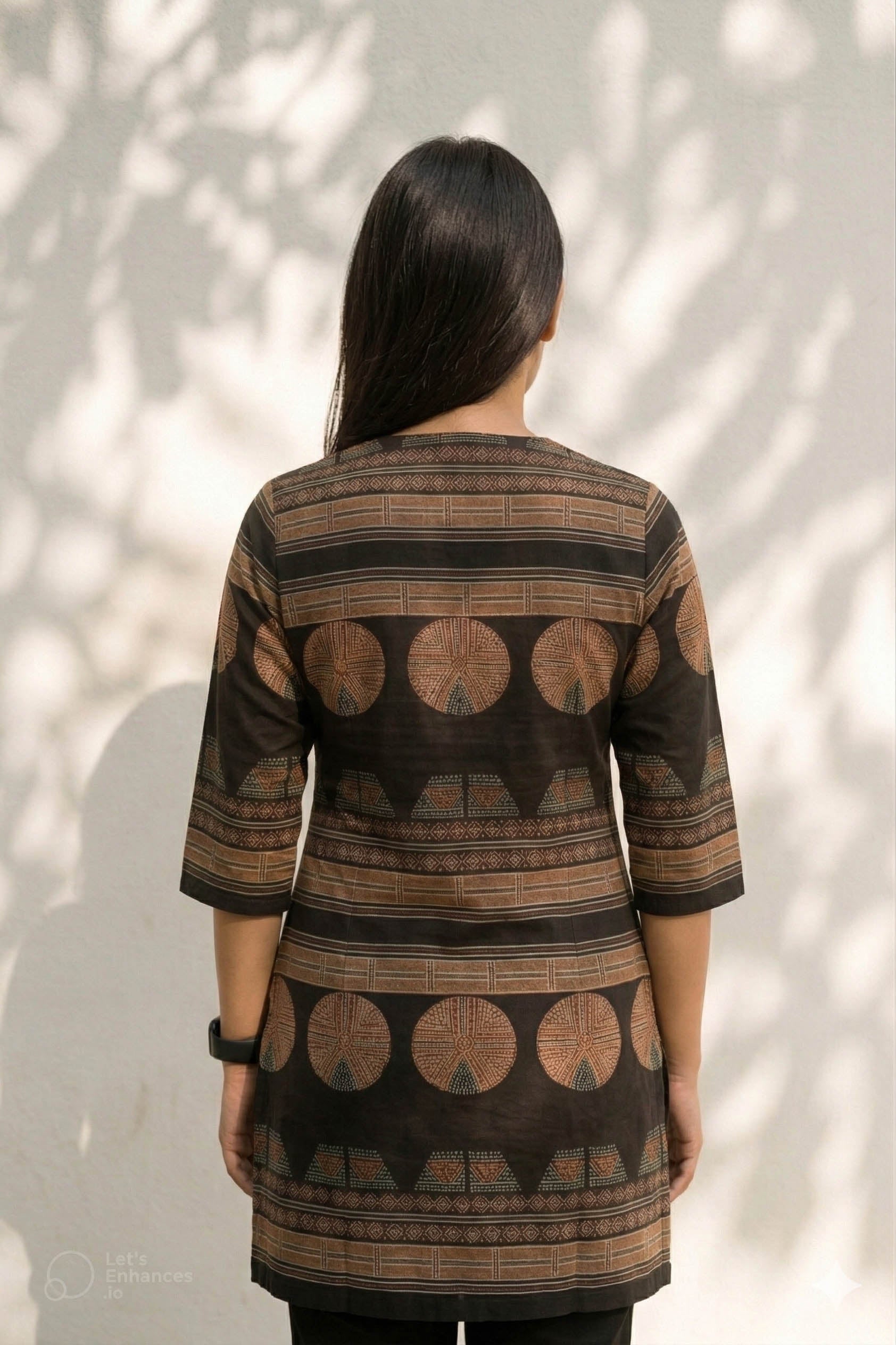 Black Color Printed Traditional Co-Ord Set
