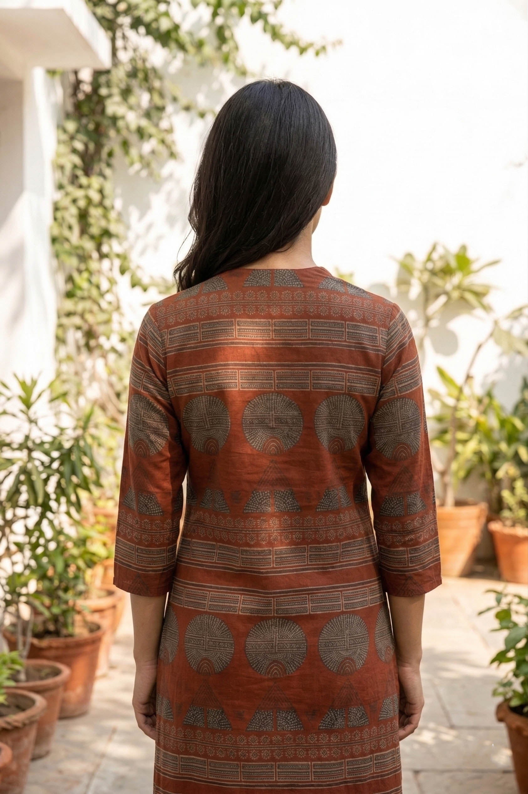 Maroon Color Printed Traditional Co-Ord Set
