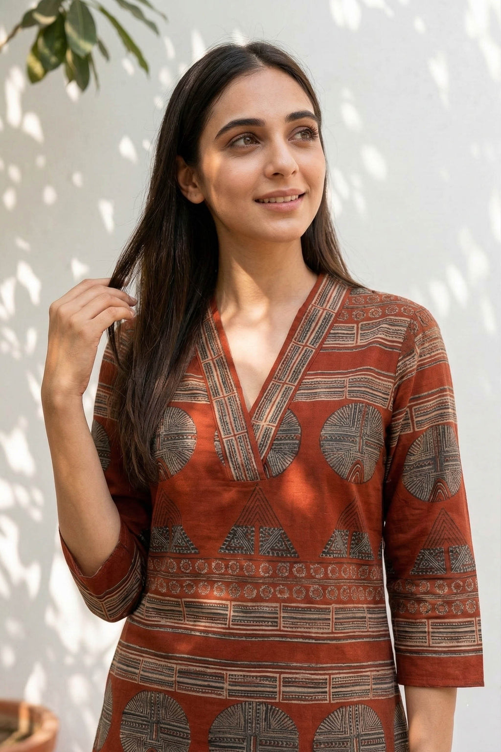 Maroon Color Printed Traditional Co-Ord Set