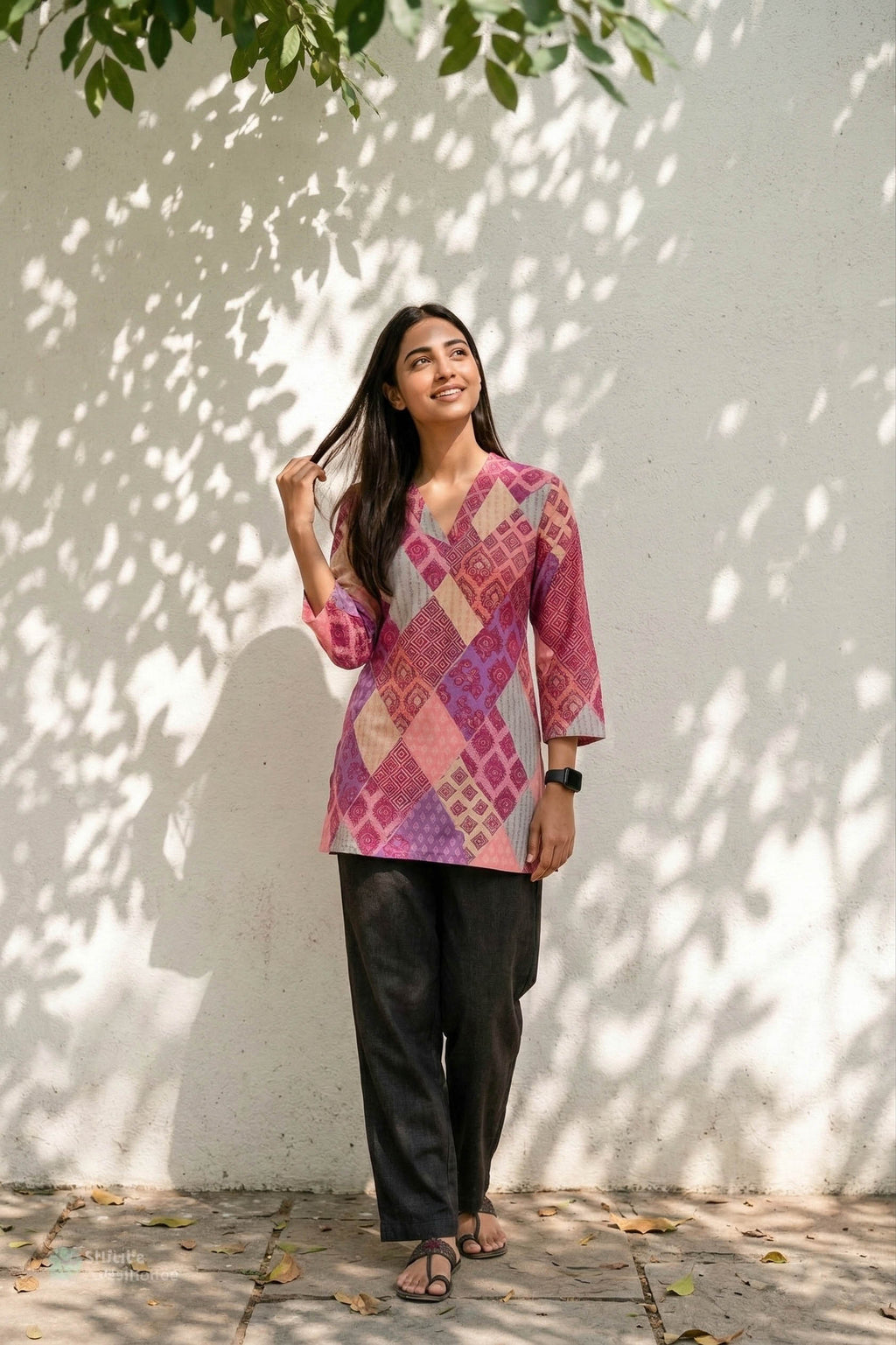 Multi Color Stylish Short Cotton Kurti