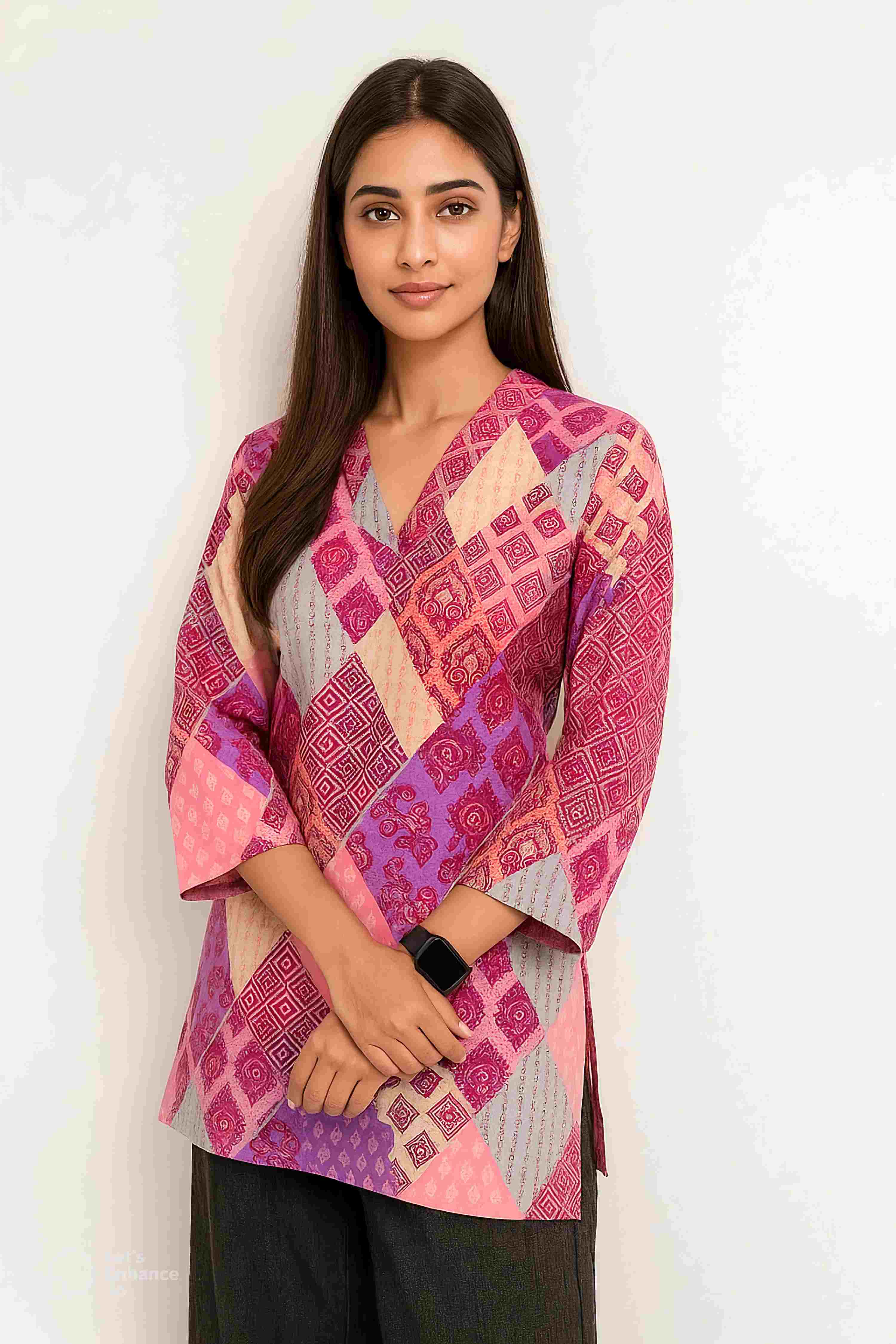 Multi Color Stylish Short Cotton Kurti