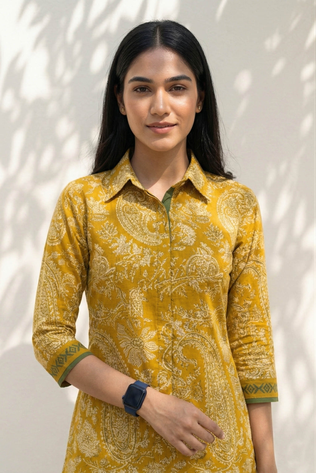 Yellow Color Printed Arbain Cooton Co-Ord Set