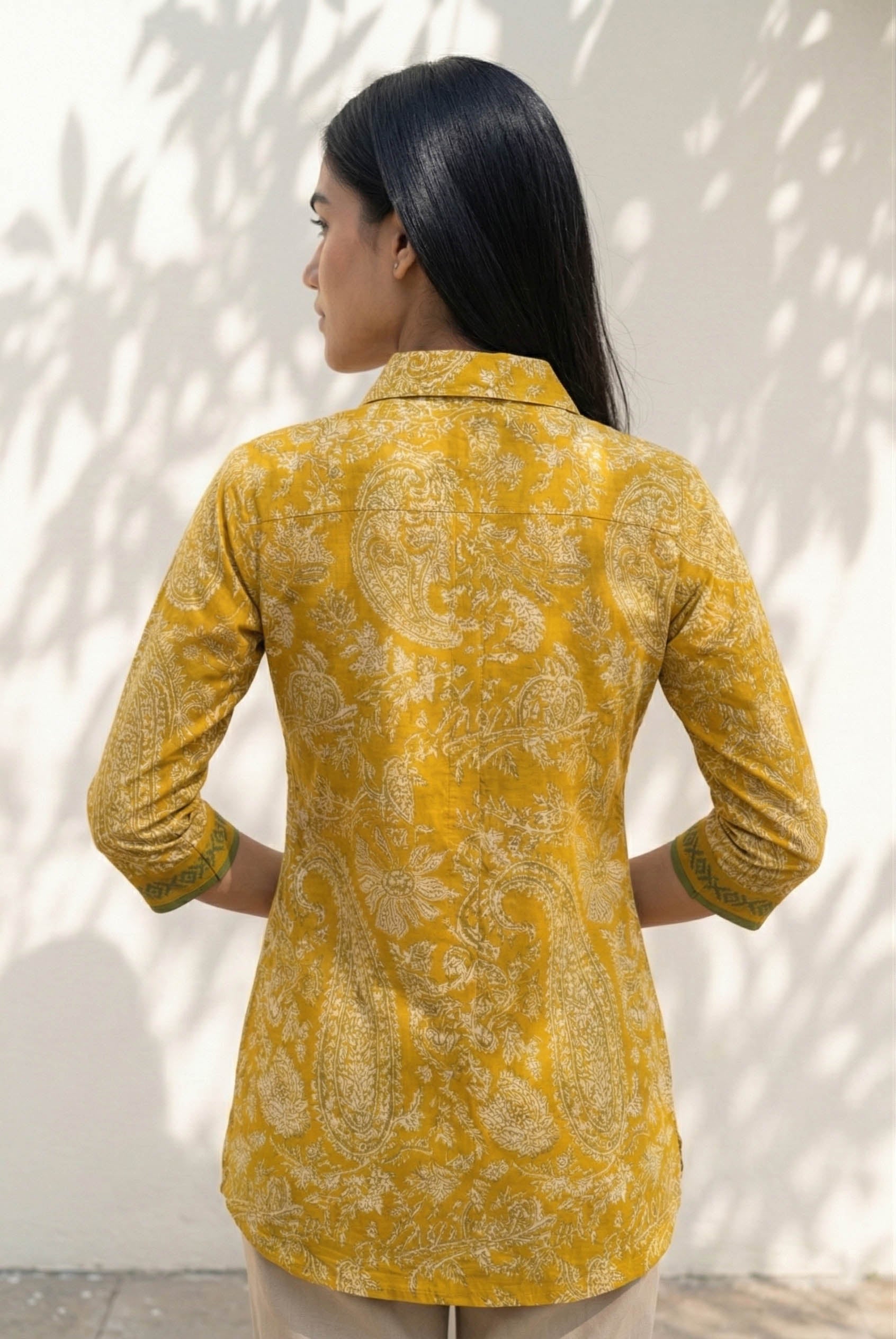 Yellow Color Printed Arbain Cooton Co-Ord Set