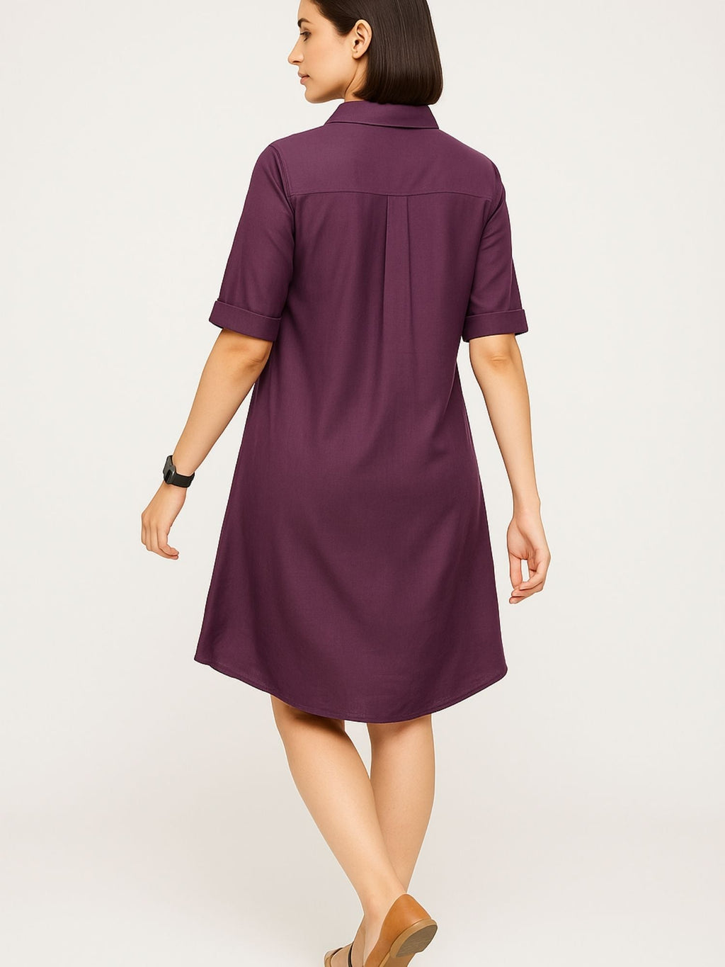 Purple Color Yellow Floral Embroidery Rayon Kurti