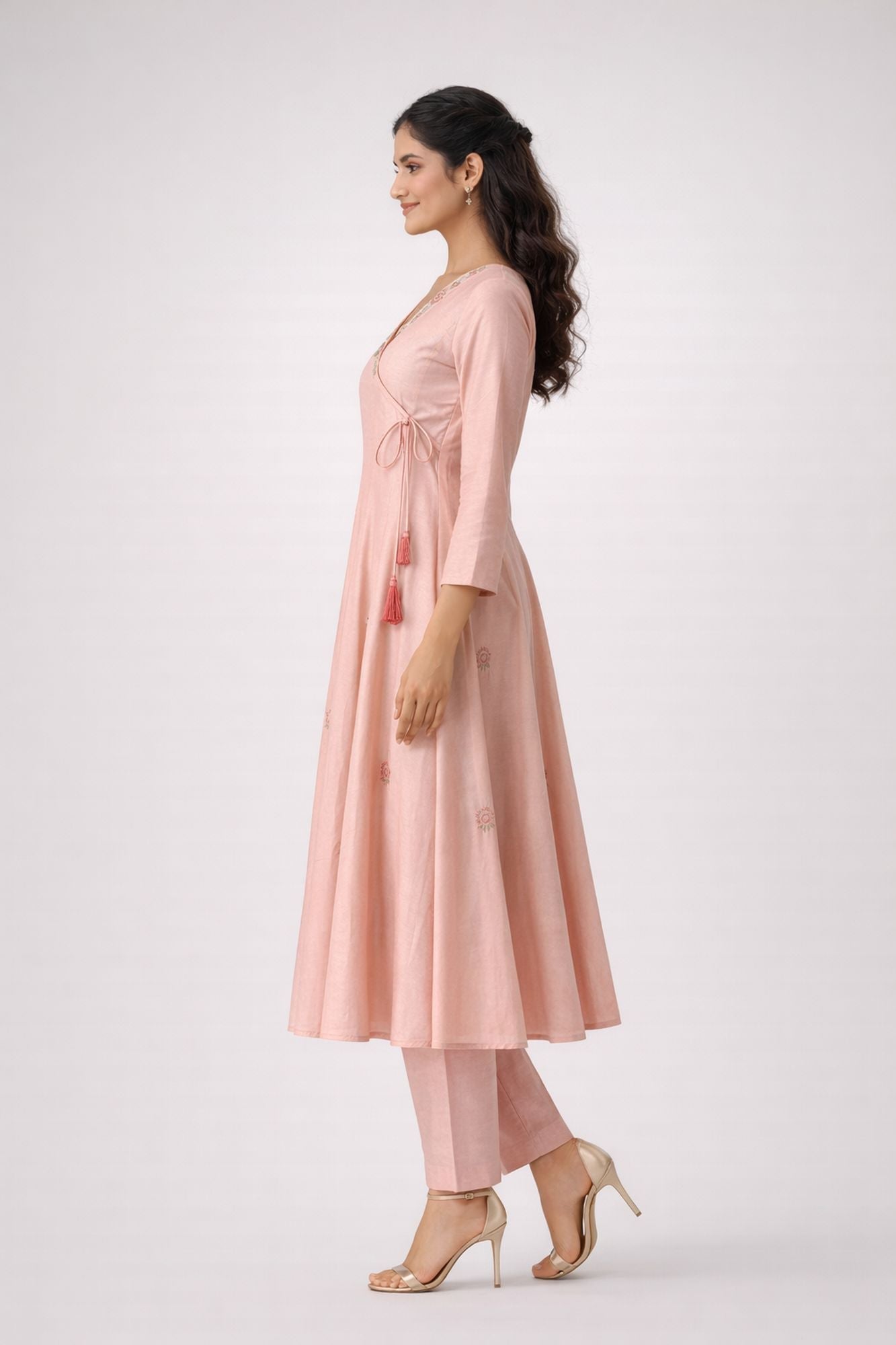 Partywear Collection Pink Color Anarkali Set