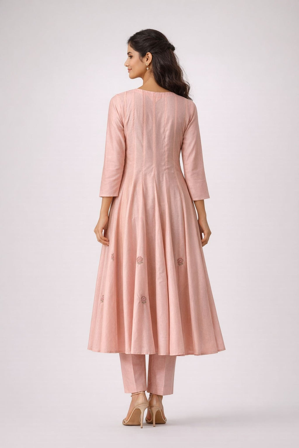 Partywear Collection Pink Color Anarkali Set