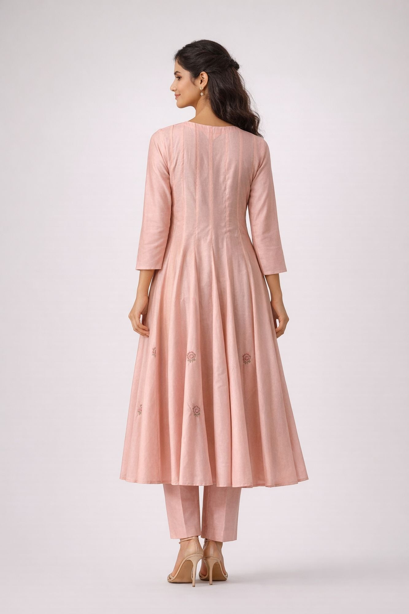 Partywear Collection Pink Color Anarkali Set