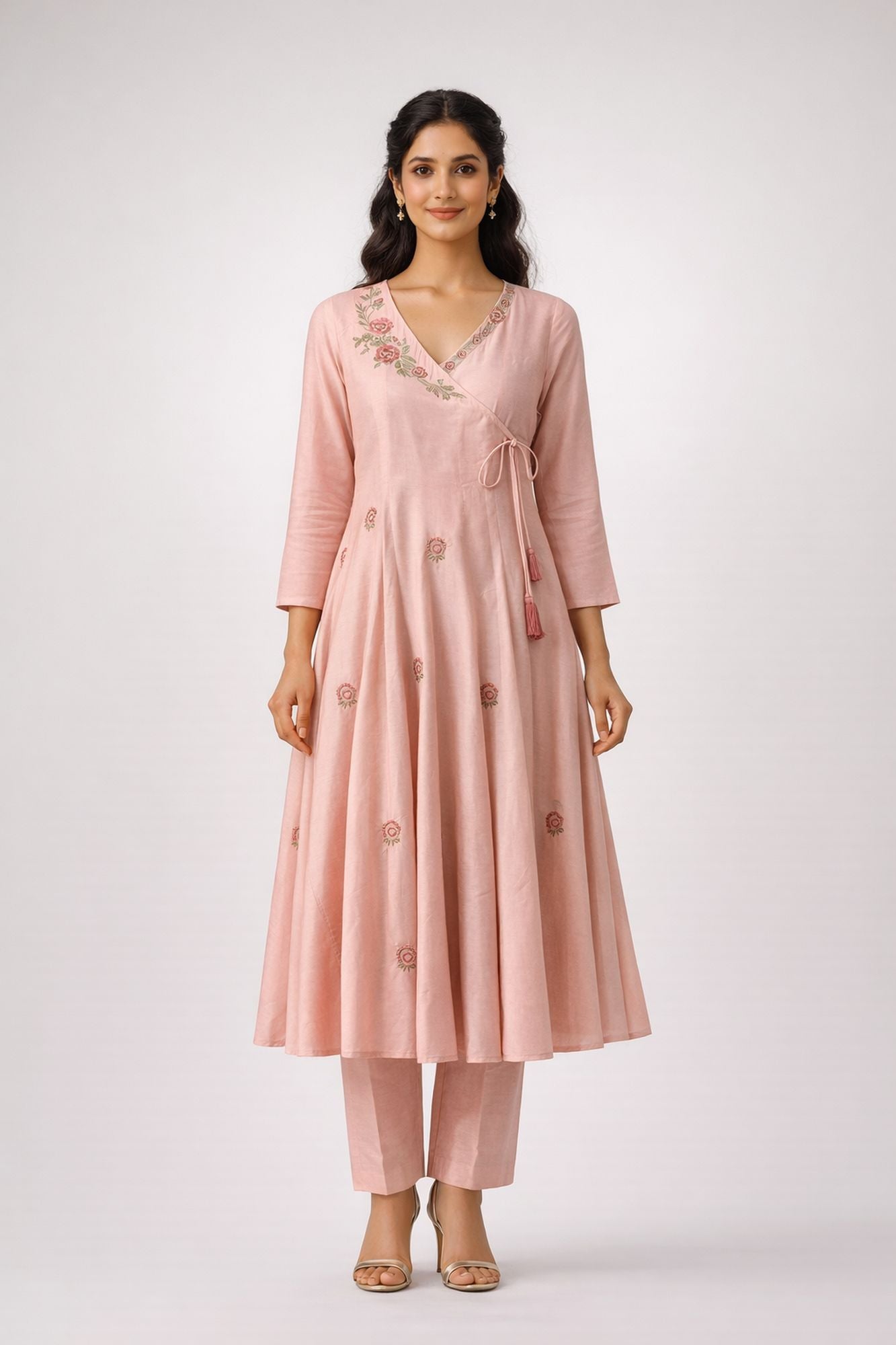 Partywear Collection Pink Color Anarkali Set