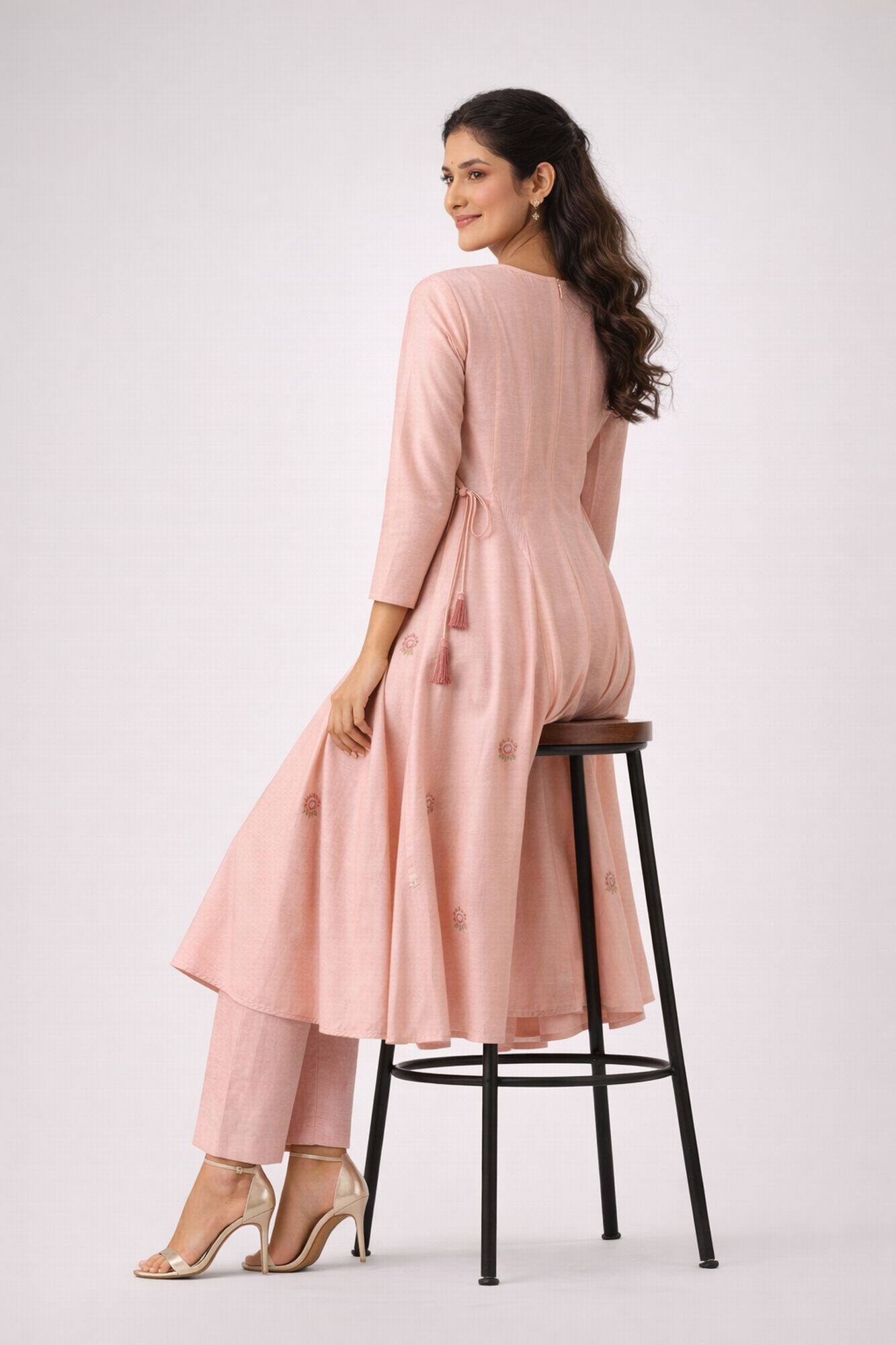 Partywear Collection Pink Color Anarkali Set