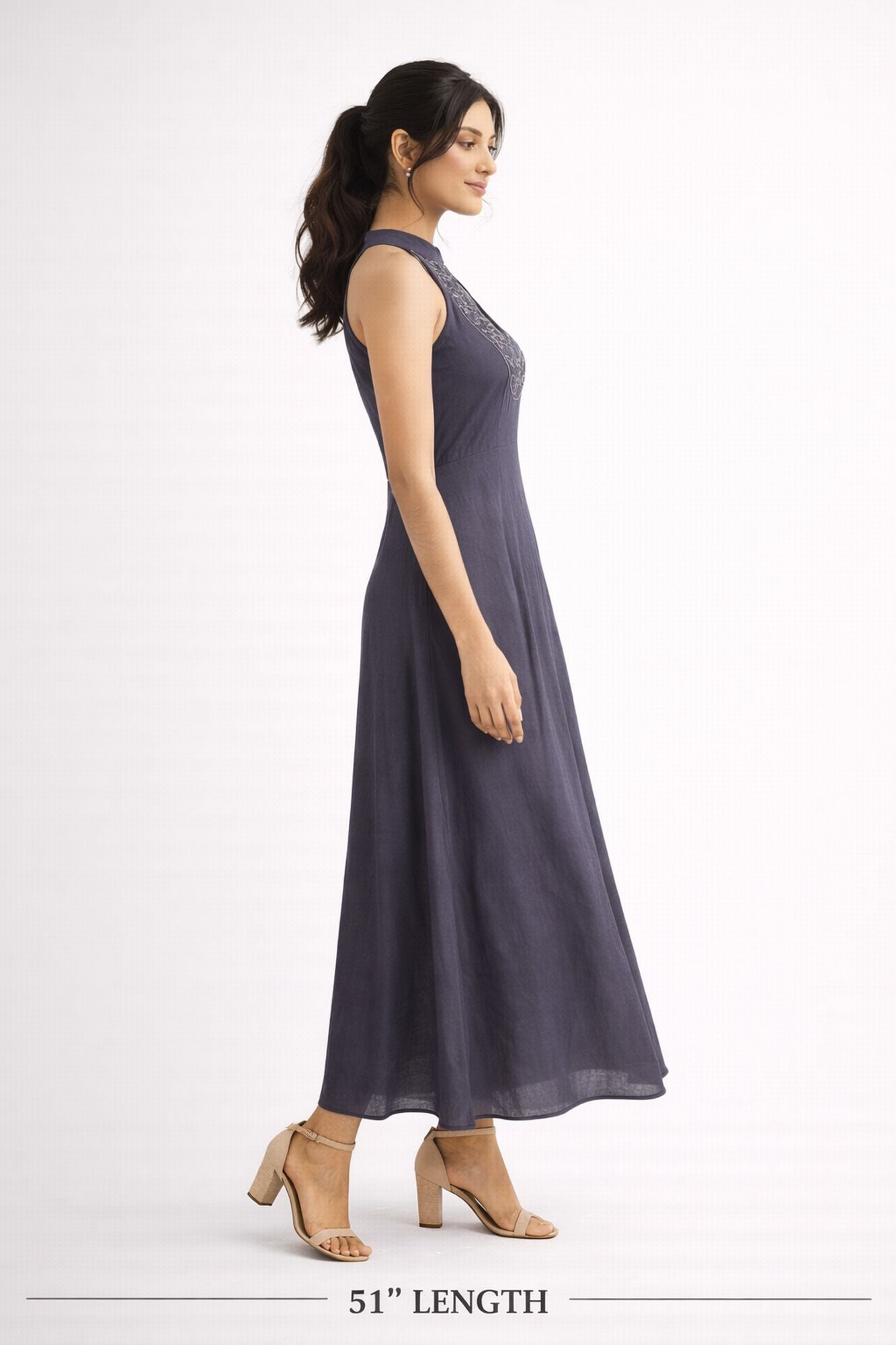 Partywear Collection Grey Color Dress