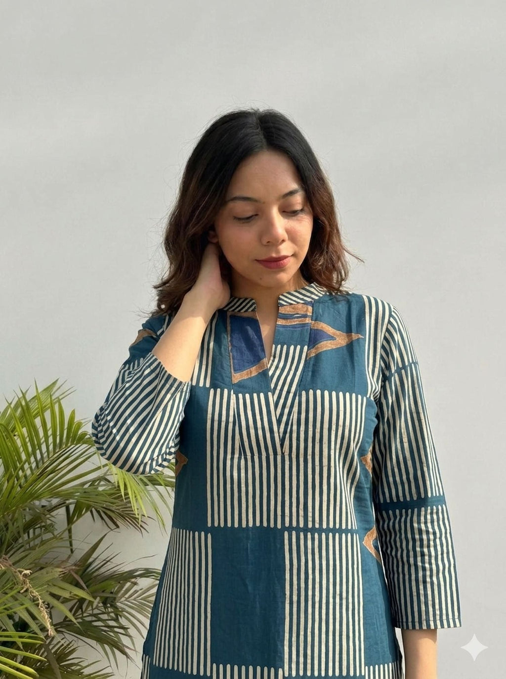 Blue Color Light Summer Friendly Short Kurti