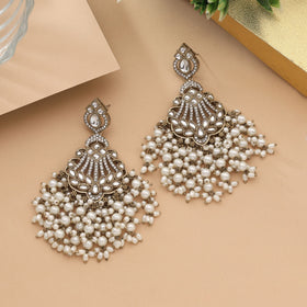 Stylish White Color Kundan Earrings For Festive And Everyday Wear