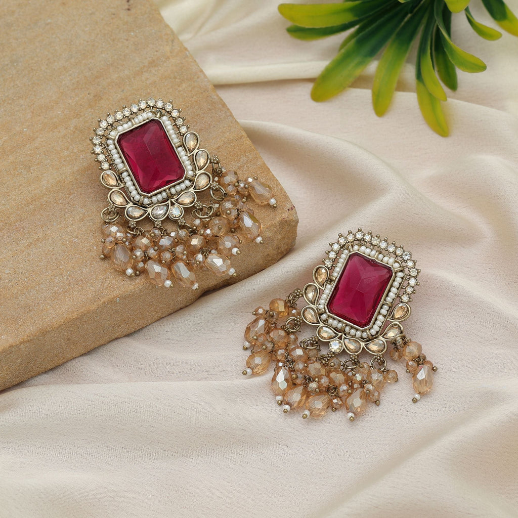 Rani Kundan Earrings - Wedding Party