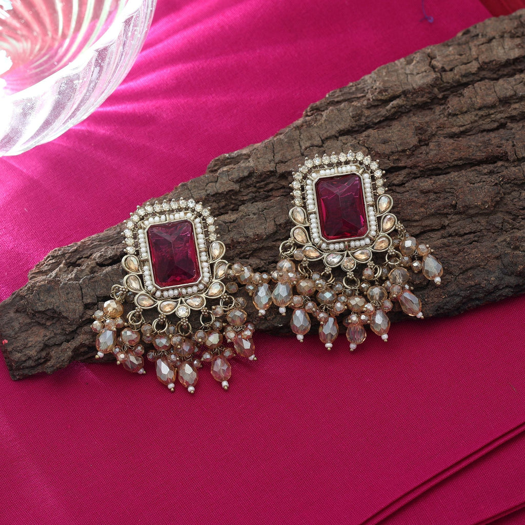Rani Kundan Earrings - Wedding Party