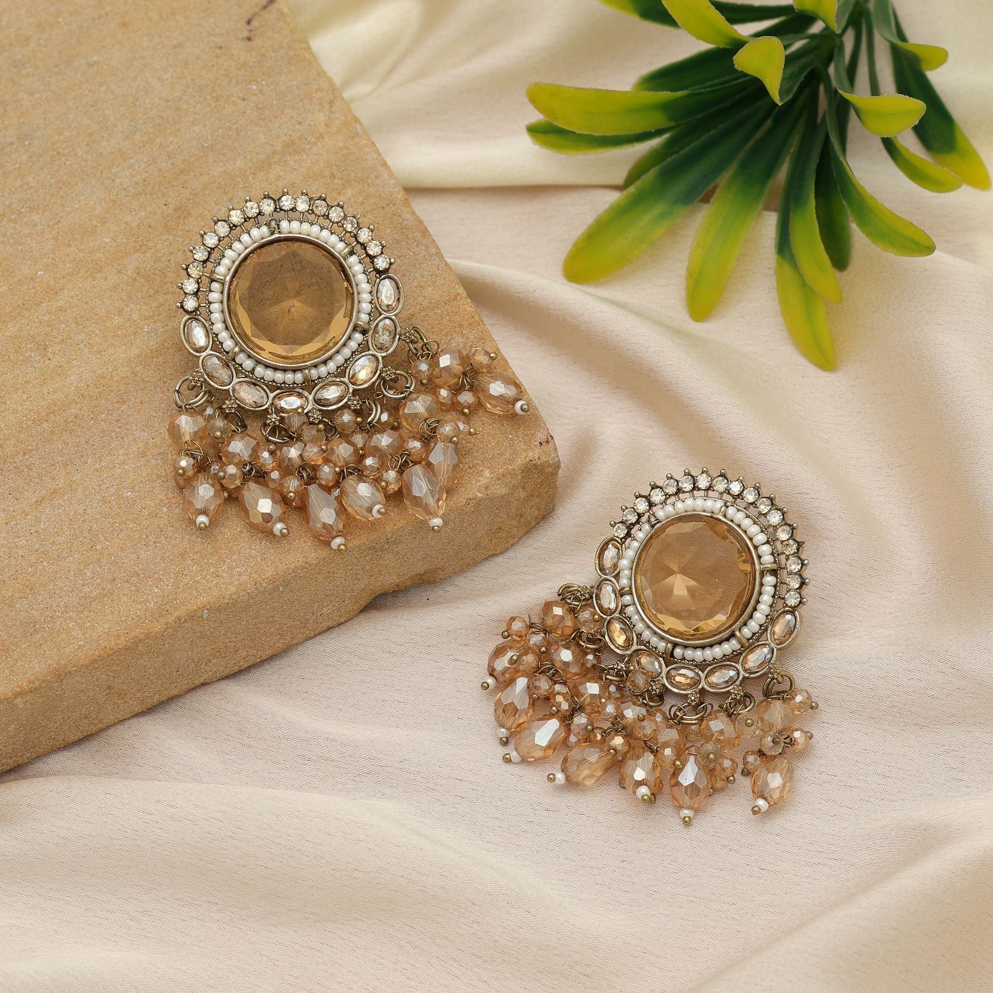 Gold Kundan Earrings - Bridal Looks